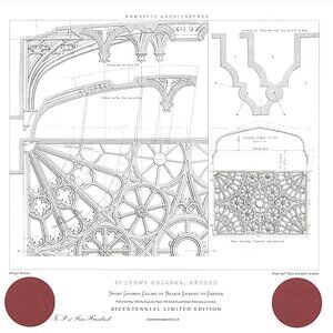Architectural Print: St, John's College Ceiling / Size A2 Limited Edition
